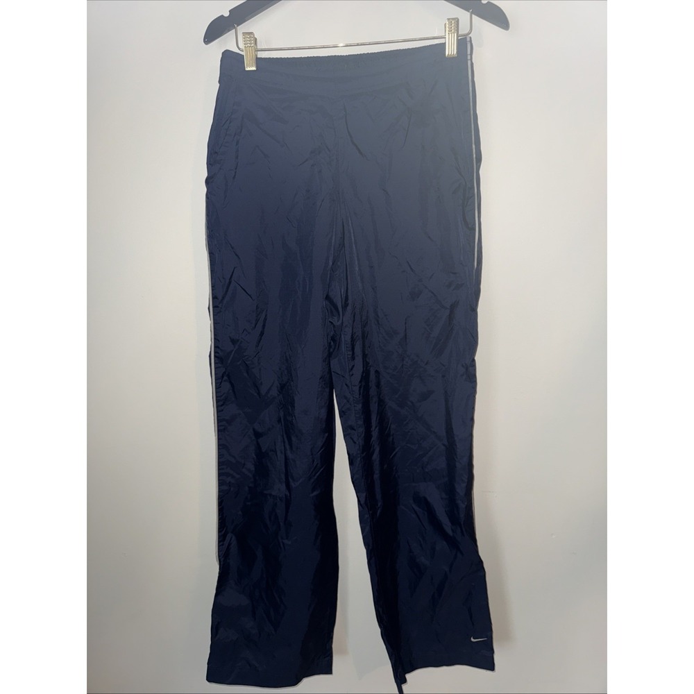 Vintage Nike Track Pants Mens M Blue Dri-Fit Baggy Wide Leg Active‎ Gym Y2K
